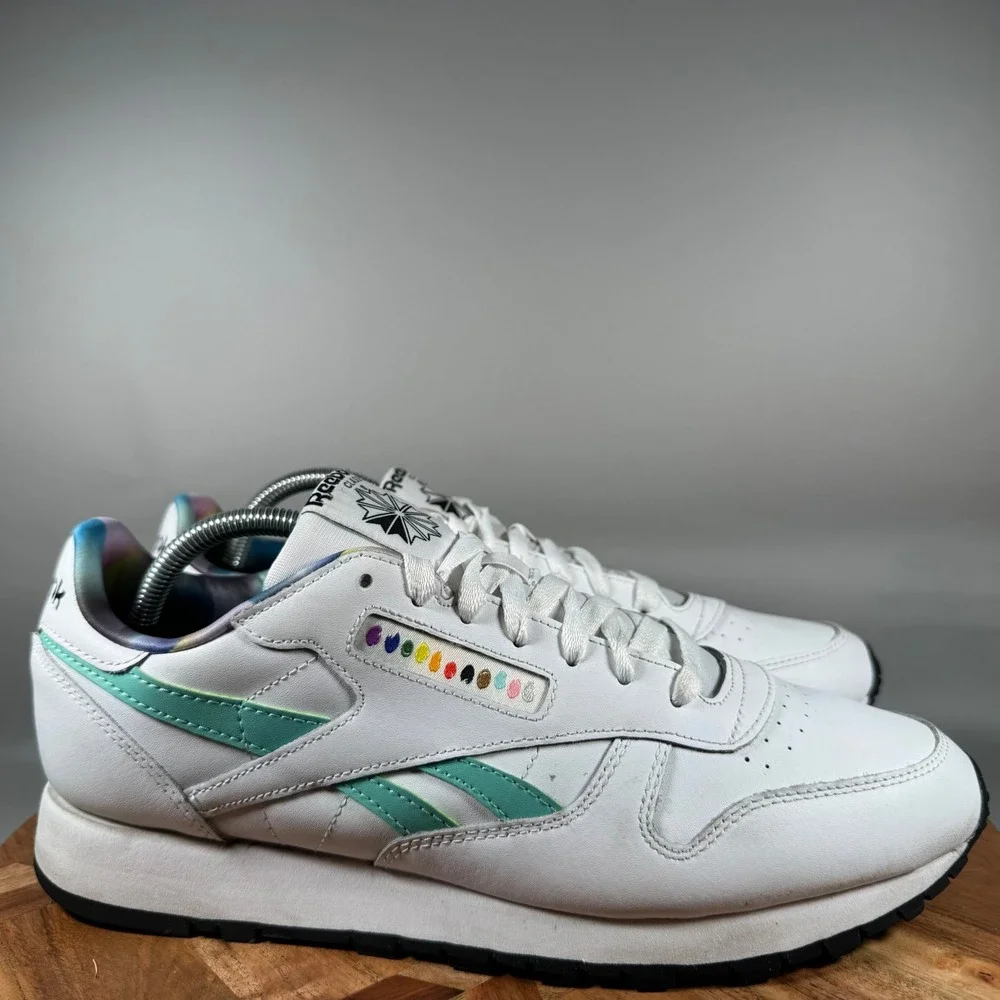 Reebok Classic Leather White‎ Sneakers Men 11 Casual Shoes Lace Up Comfort